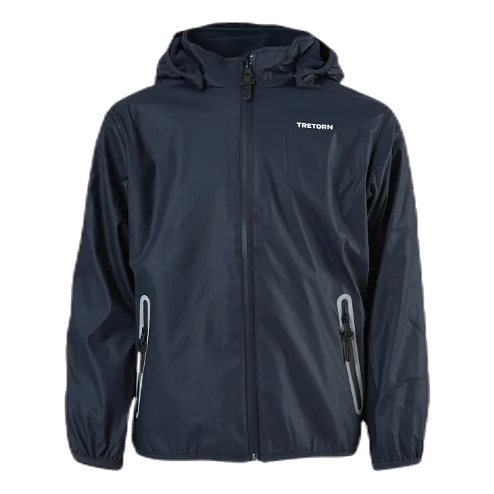 Aktiv Fleece-Lined Rain Jacket Blue