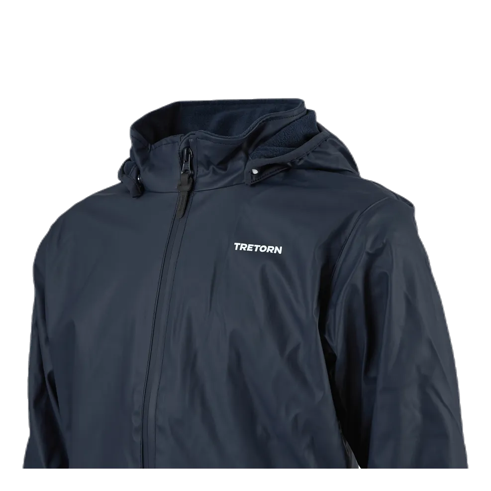 Aktiv Fleece-Lined Rain Jacket Blue