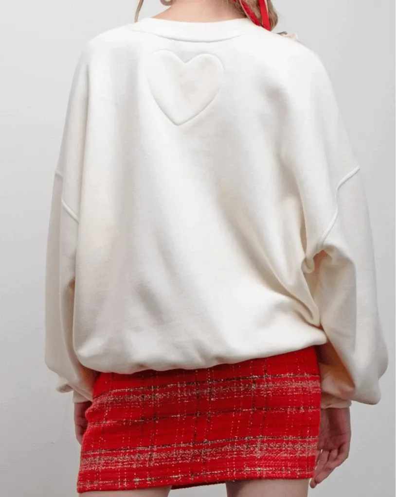 Amour Graphic Crew Neck Sweater