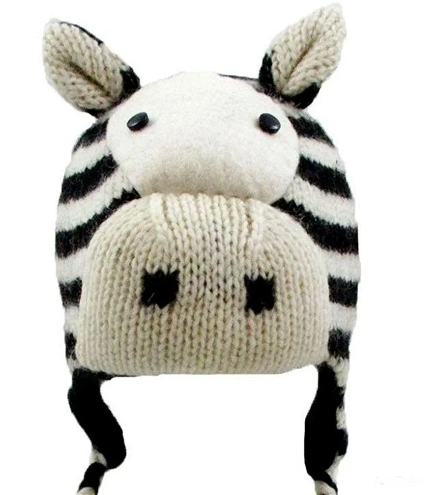 Assorted Highland Soft Wool Fleece Lined Outdoor Animal Hats