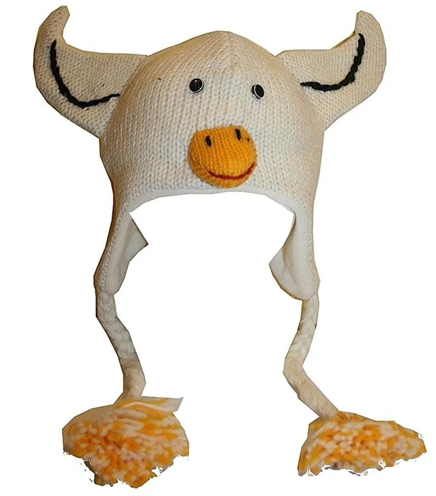 Assorted Highland Soft Wool Fleece Lined Outdoor Animal Hats