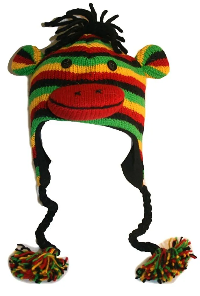 Assorted Highland Soft Wool Fleece Lined Outdoor Animal Hats