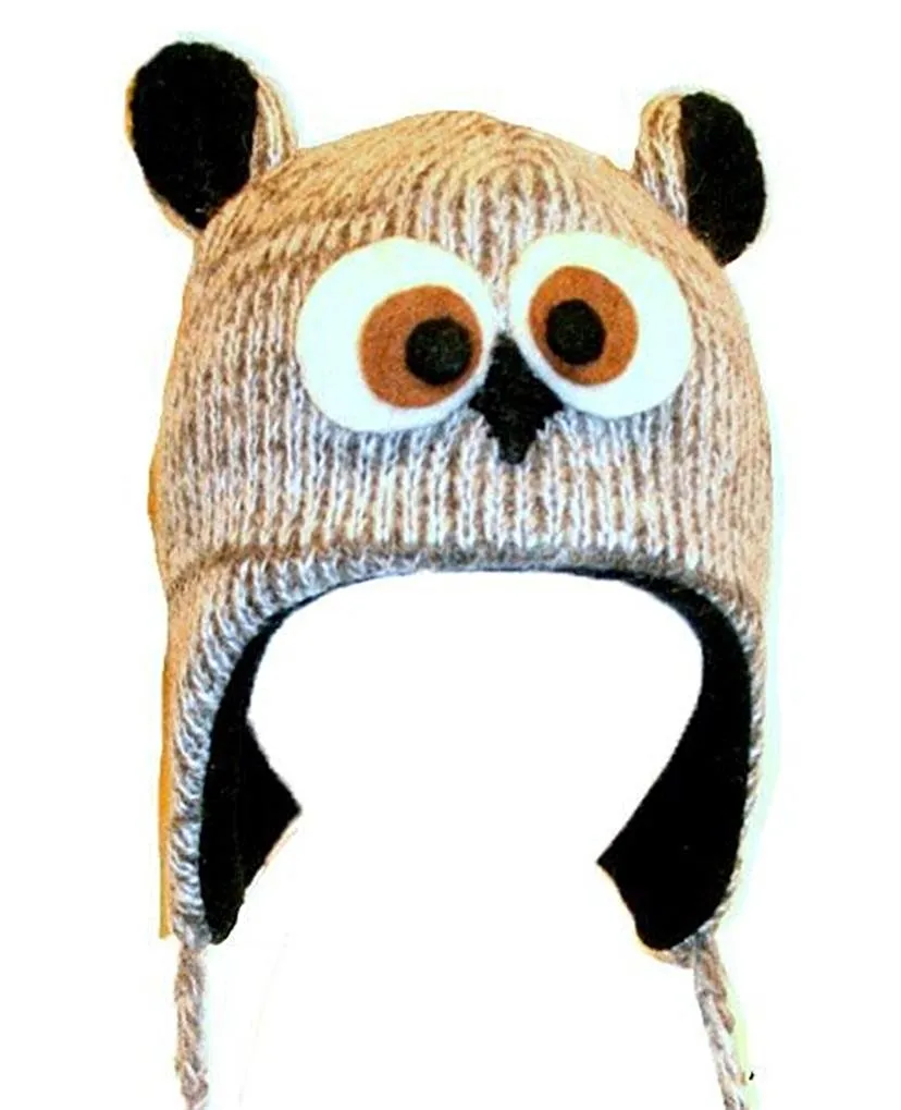 Assorted Highland Soft Wool Fleece Lined Outdoor Animal Hats