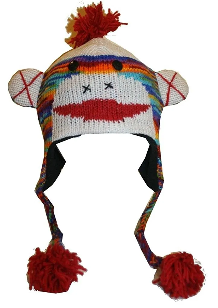Assorted Highland Soft Wool Fleece Lined Outdoor Animal Hats