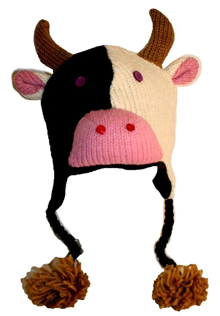 Assorted Highland Soft Wool Fleece Lined Outdoor Animal Hats