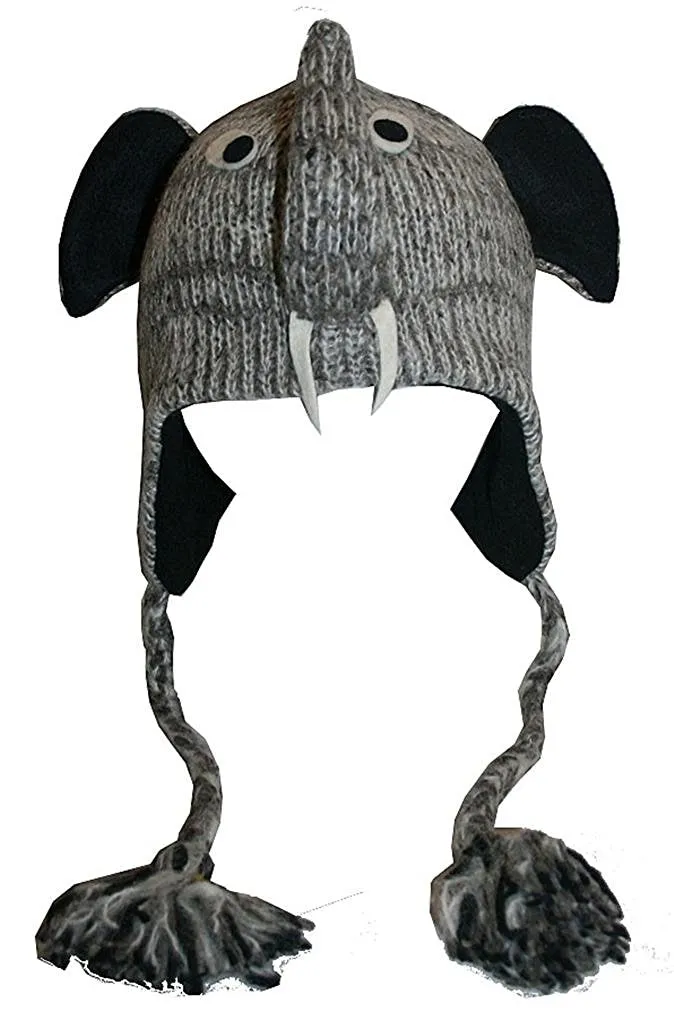 Assorted Highland Soft Wool Fleece Lined Outdoor Animal Hats
