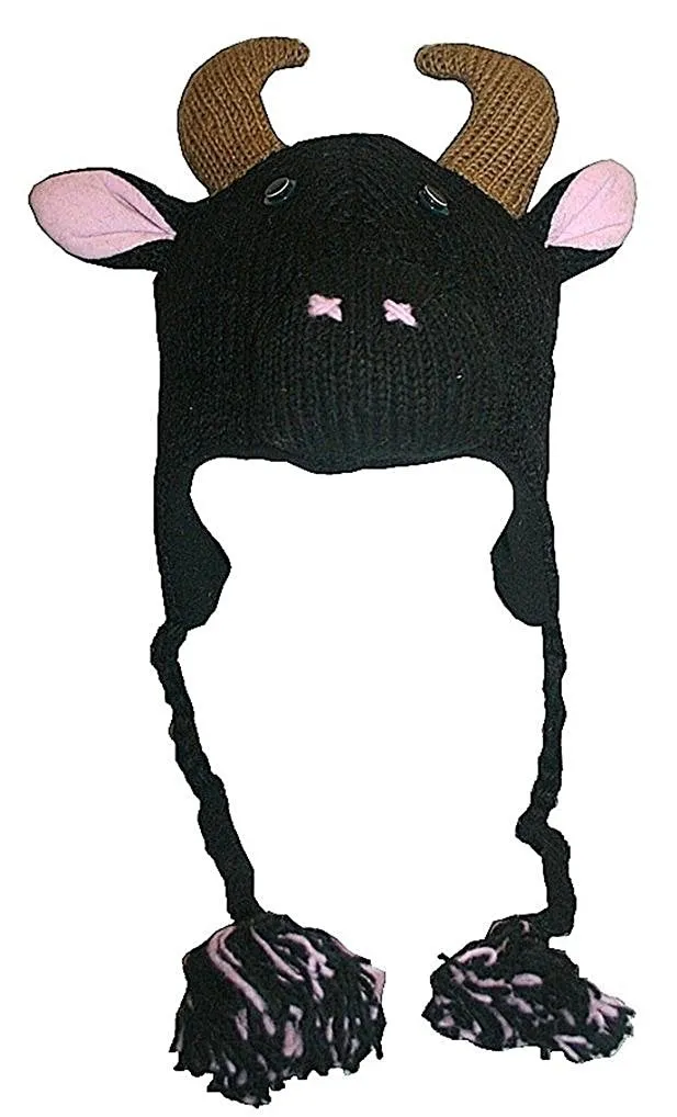 Assorted Highland Soft Wool Fleece Lined Outdoor Animal Hats