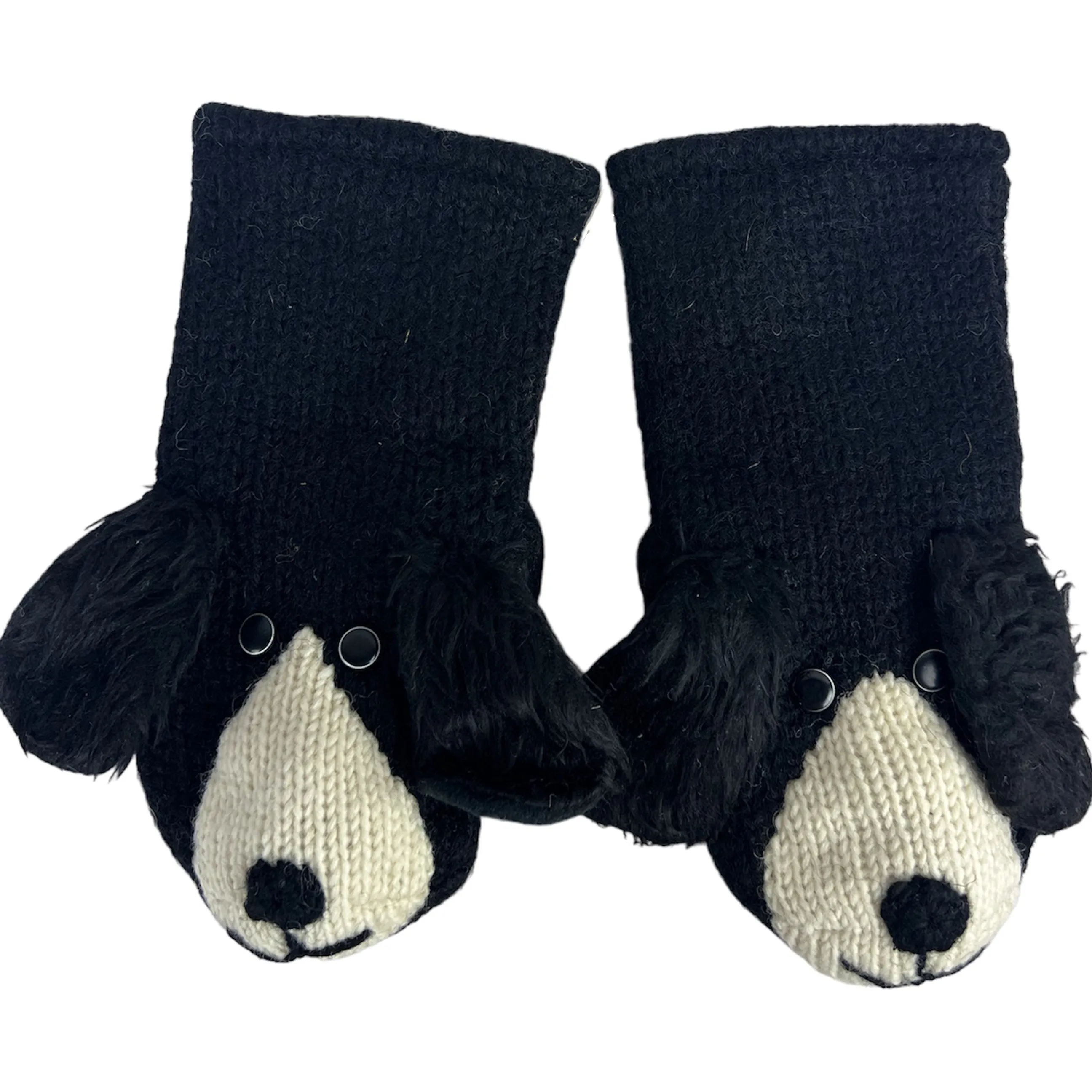 Assorted Highland Soft Wool Fleece Lined Outdoor Animal Mitten Glove