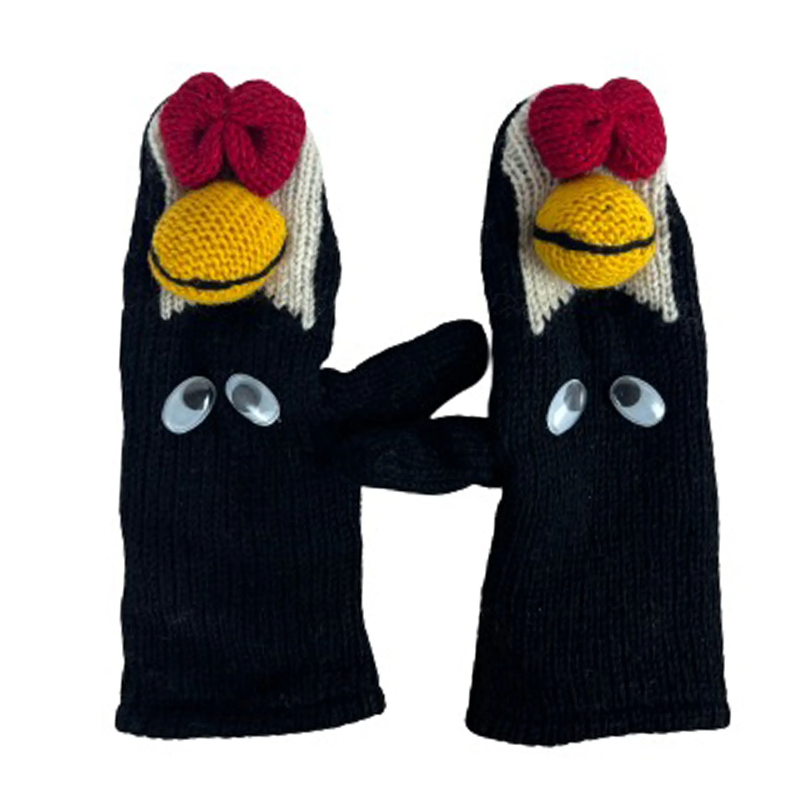 Assorted Highland Soft Wool Fleece Lined Outdoor Animal Mitten Glove
