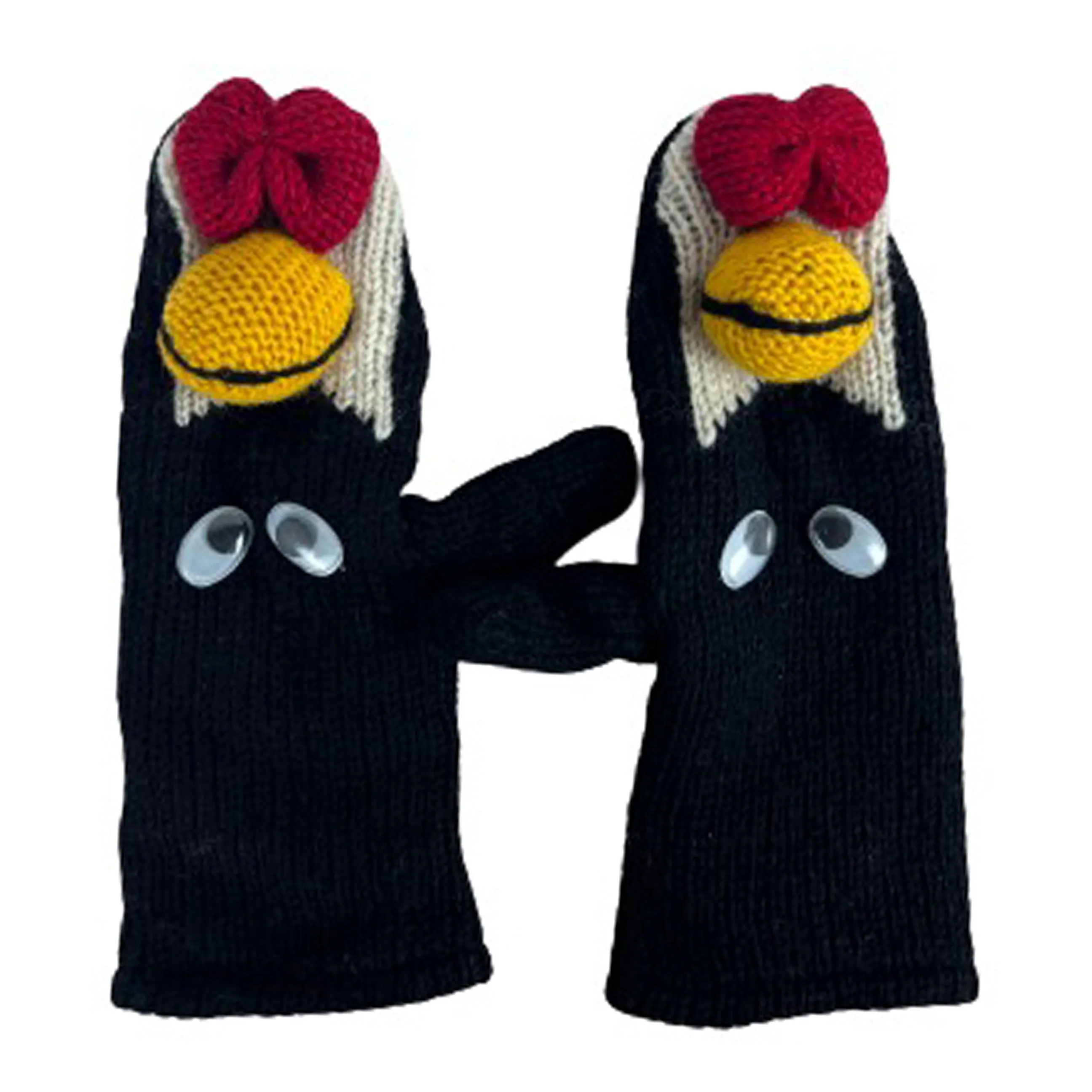 Assorted Highland Soft Wool Fleece Lined Outdoor Animal Mitten Glove