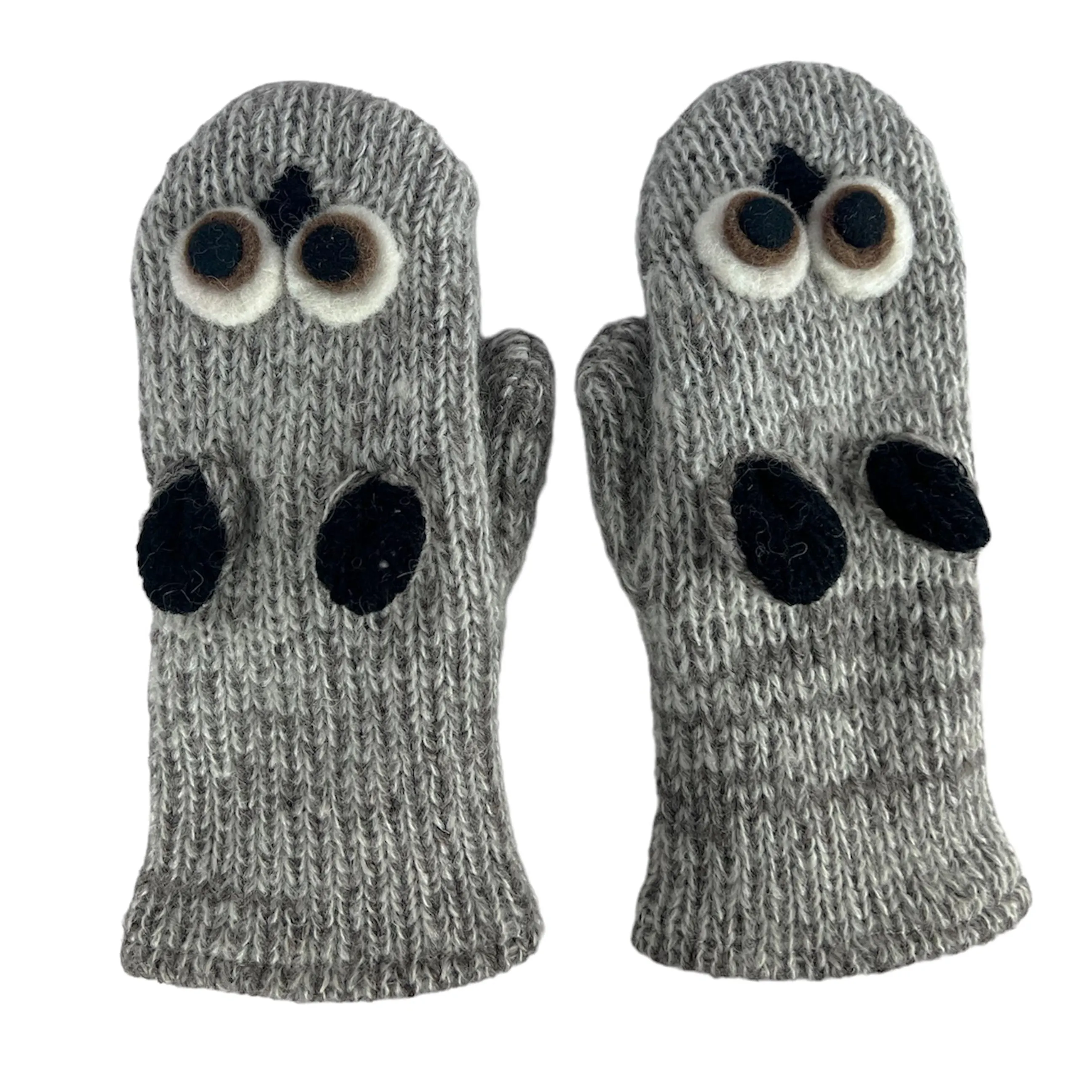 Assorted Highland Soft Wool Fleece Lined Outdoor Animal Mitten Glove