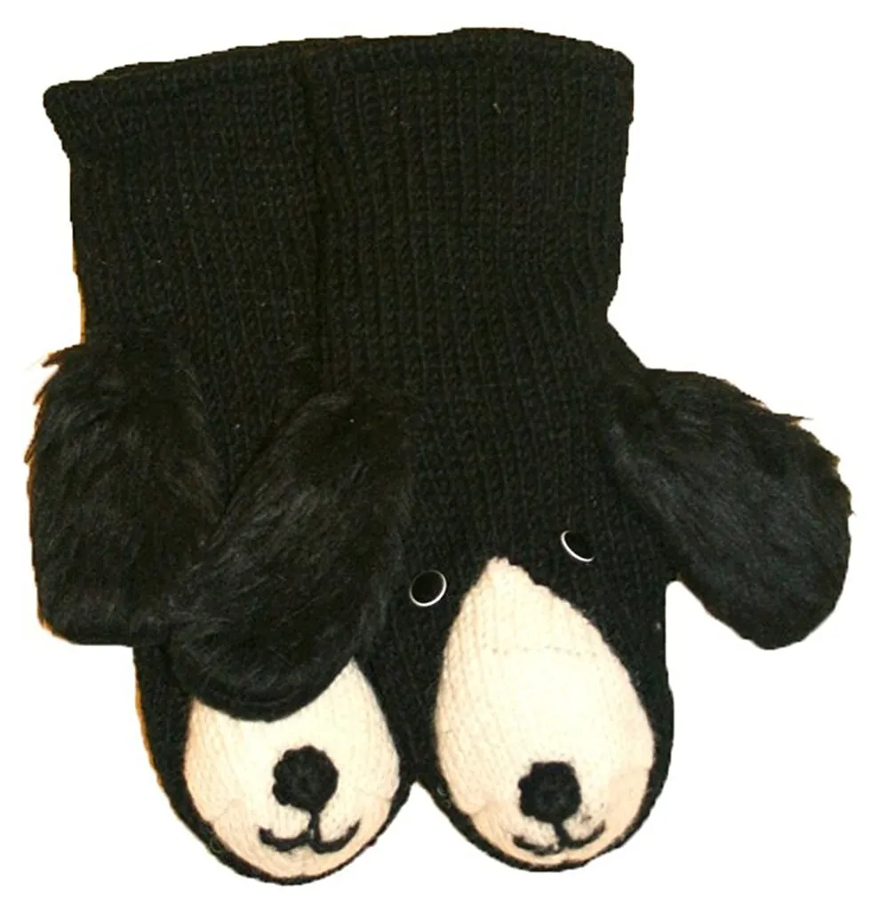 Assorted Highland Soft Wool Fleece Lined Outdoor Animal Mitten Glove