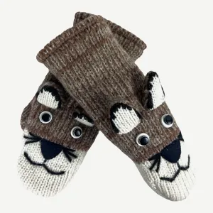 Assorted Highland Soft Wool Fleece Lined Outdoor Animal Mitten Glove