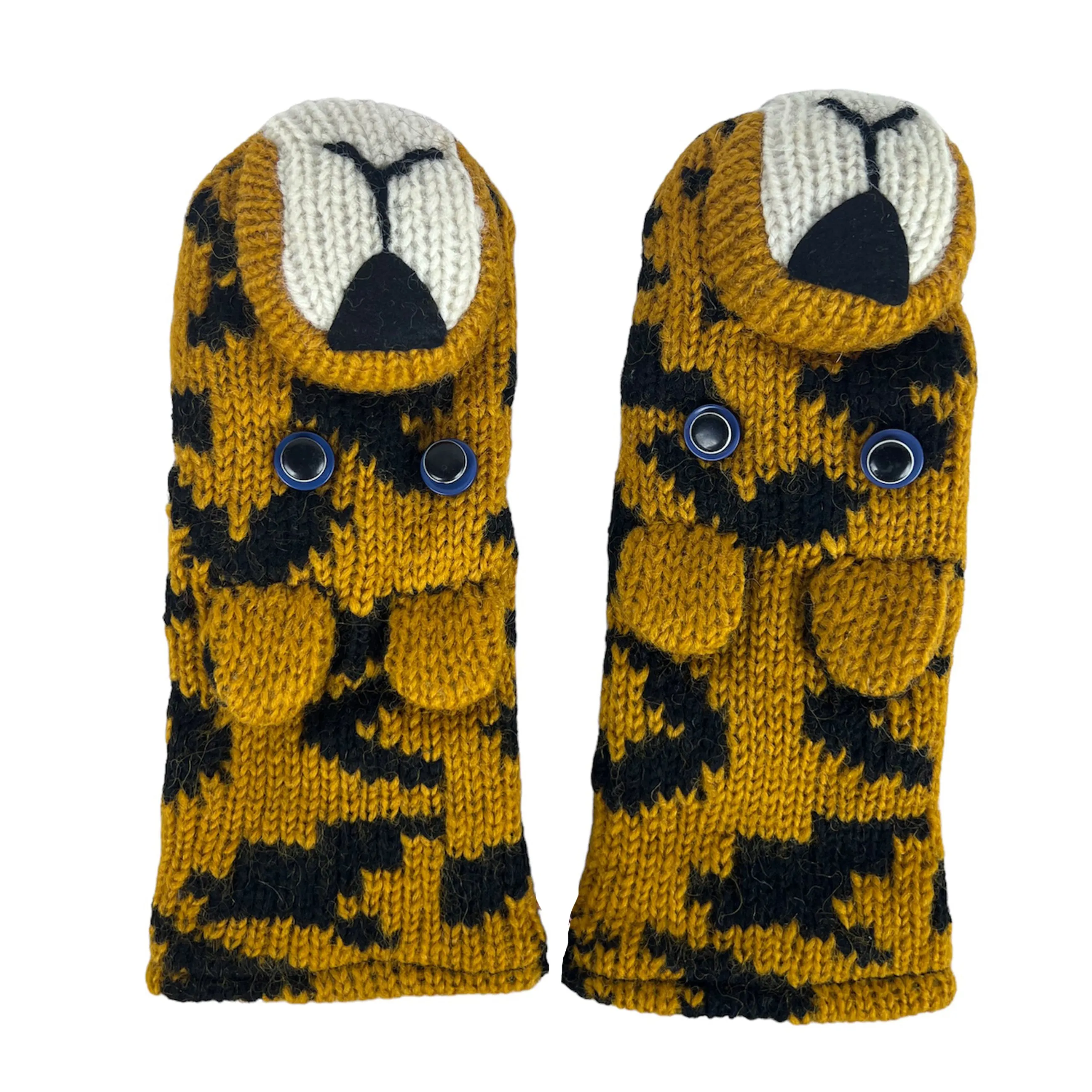 Assorted Highland Soft Wool Fleece Lined Outdoor Animal Mitten Glove