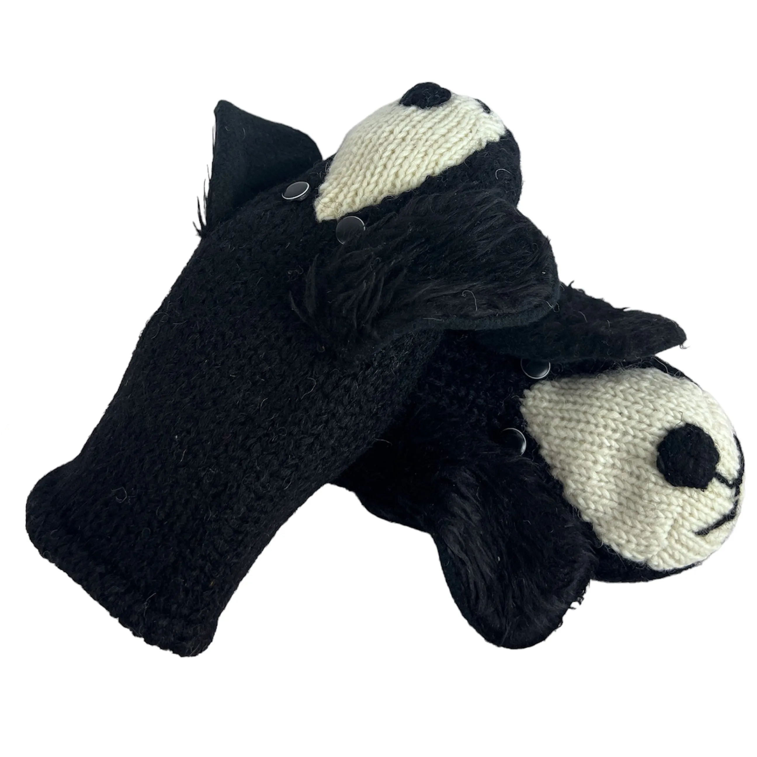 Assorted Highland Soft Wool Fleece Lined Outdoor Animal Mitten Glove