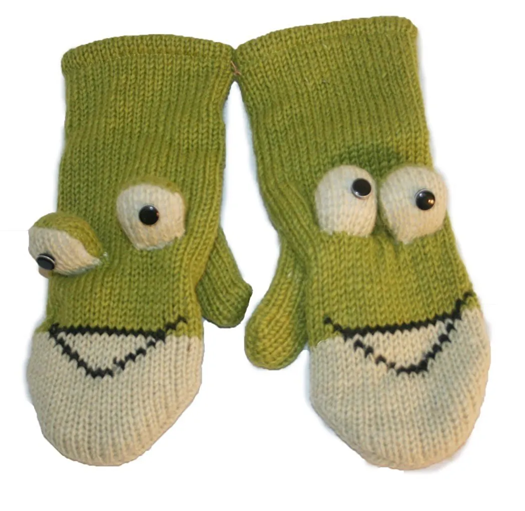 Assorted Highland Soft Wool Fleece Lined Outdoor Animal Mitten Glove