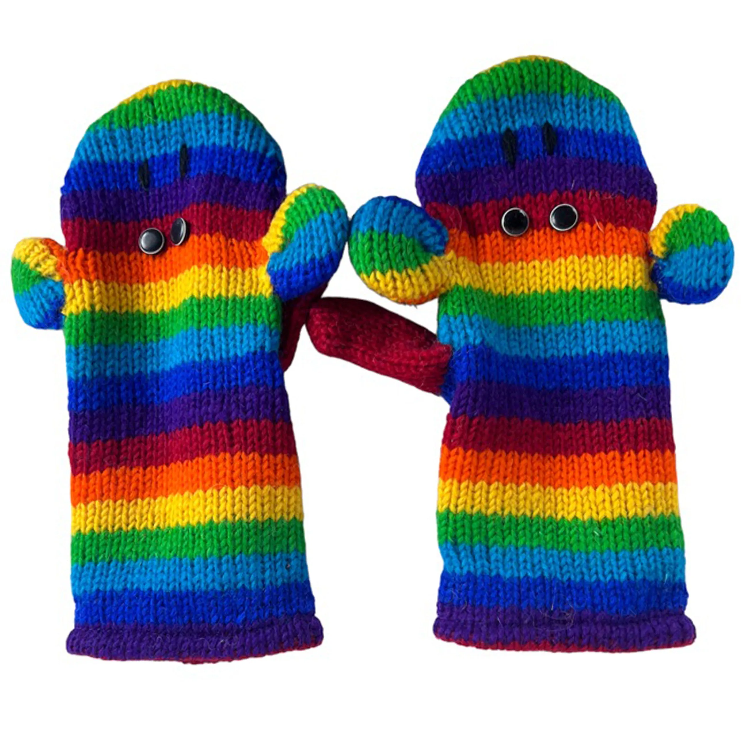 Assorted Highland Soft Wool Fleece Lined Outdoor Animal Mitten Glove