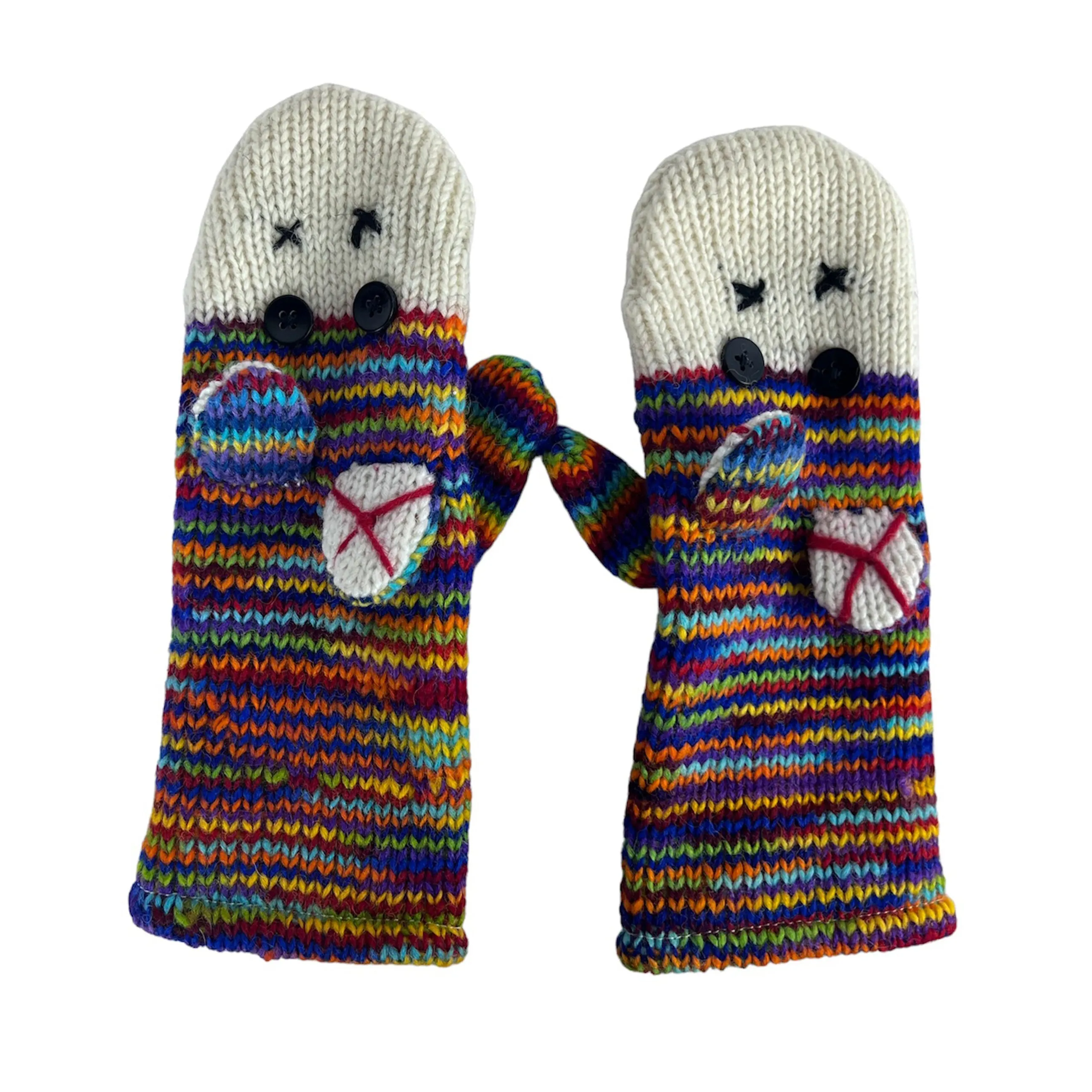 Assorted Highland Soft Wool Fleece Lined Outdoor Animal Mitten Glove