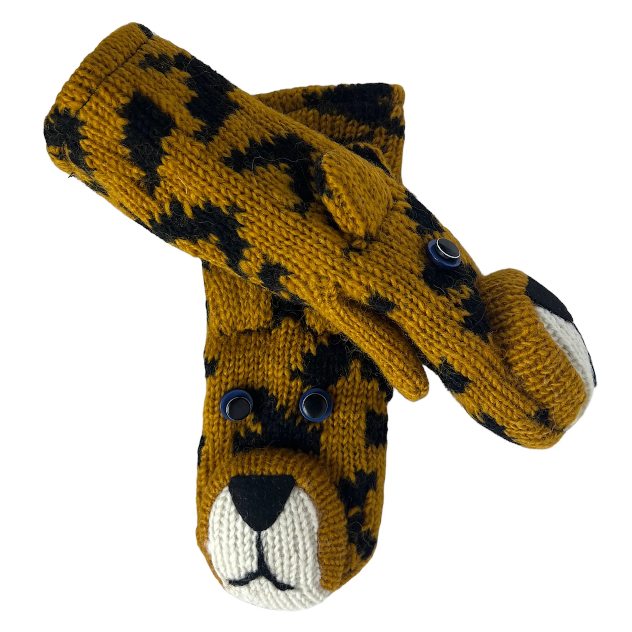 Assorted Highland Soft Wool Fleece Lined Outdoor Animal Mitten Glove
