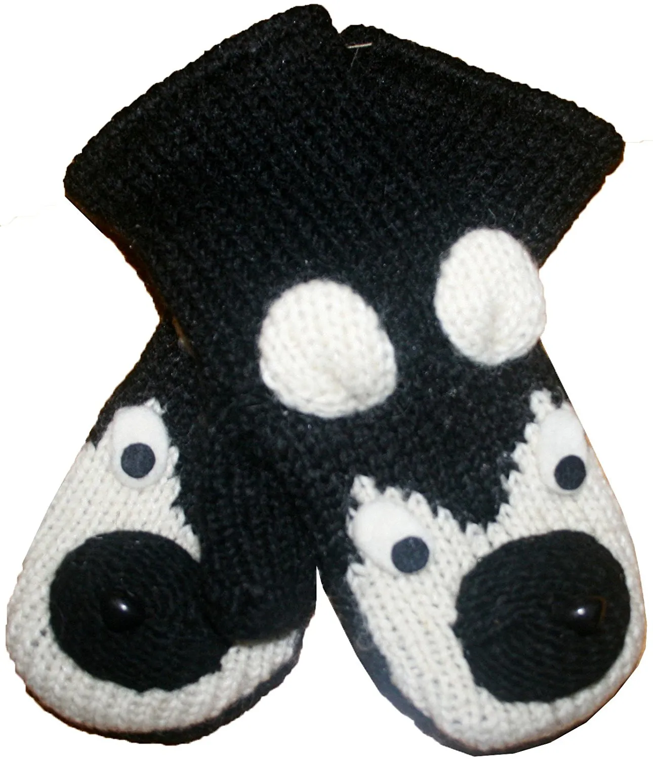 Assorted Highland Soft Wool Fleece Lined Outdoor Animal Mitten Glove