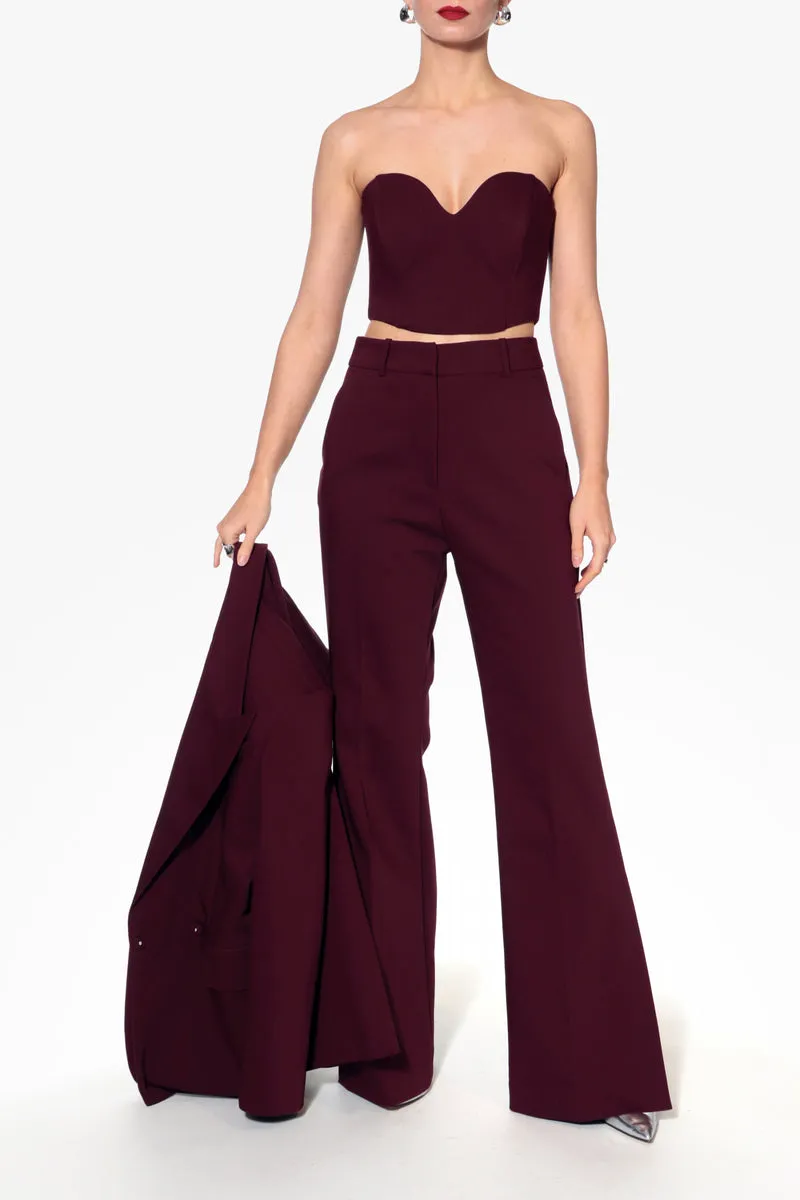 CAMILLA PANTS IN BURGUNDY WINE