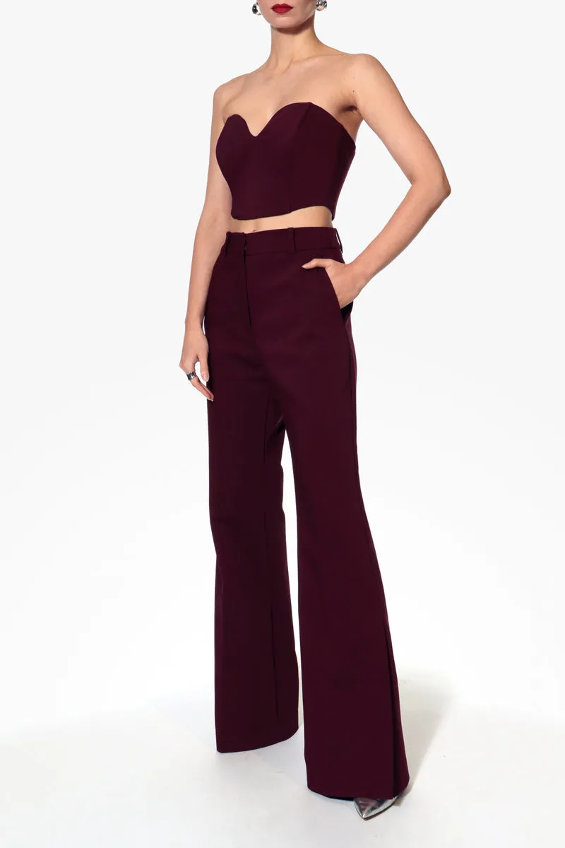 CAMILLA PANTS IN BURGUNDY WINE