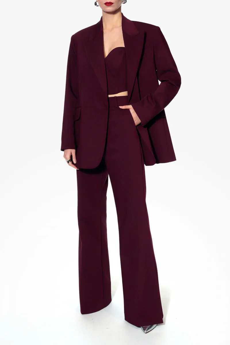 CAMILLA PANTS IN BURGUNDY WINE