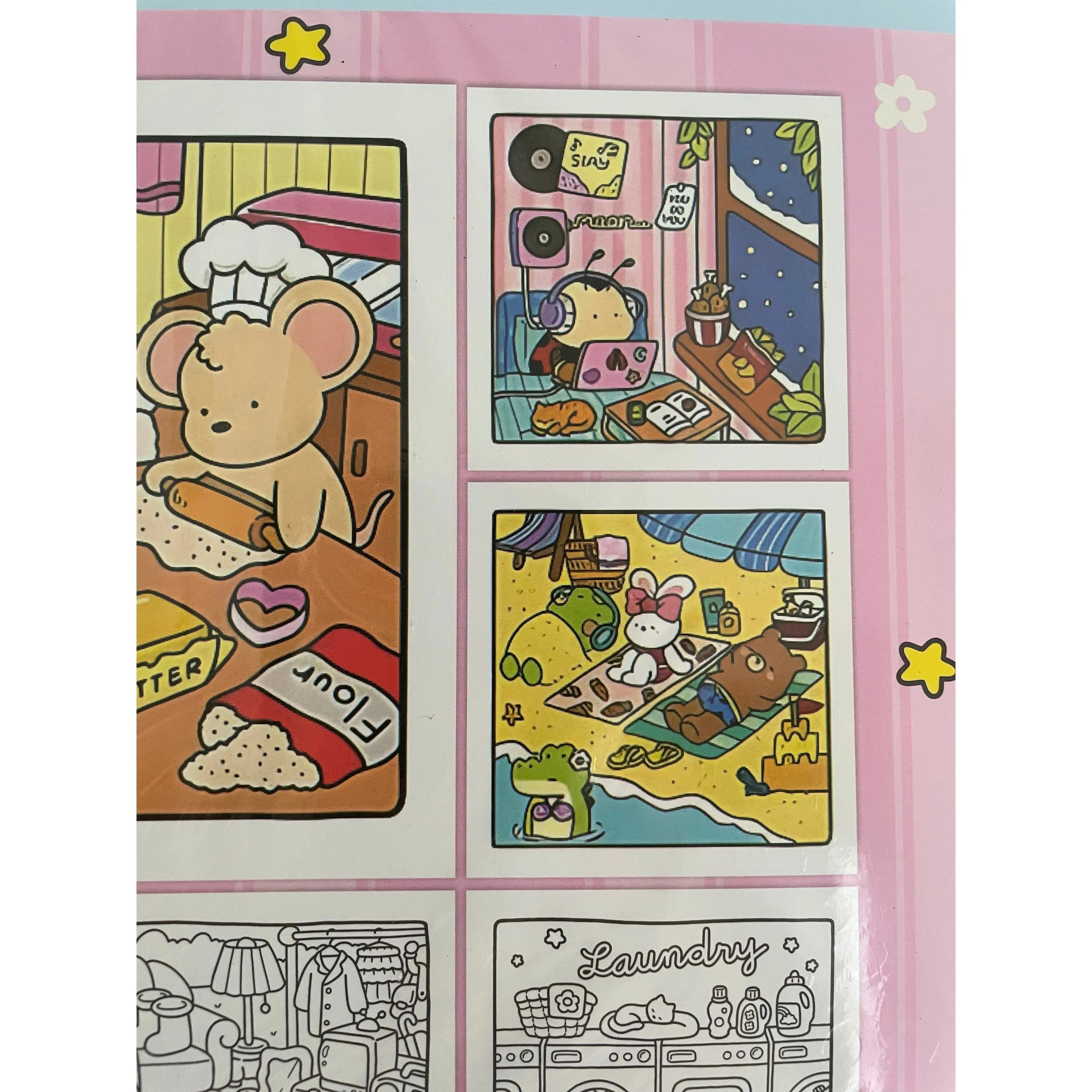 Cozy Friends Cute and Comfy Kawaii Colouring Book