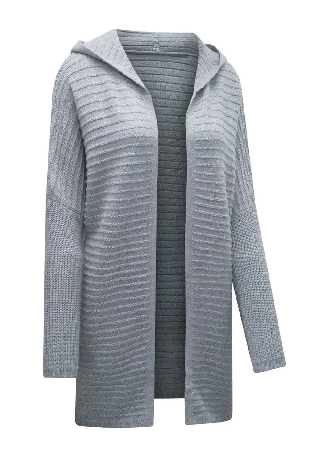 Cozy longline hooded cardigan