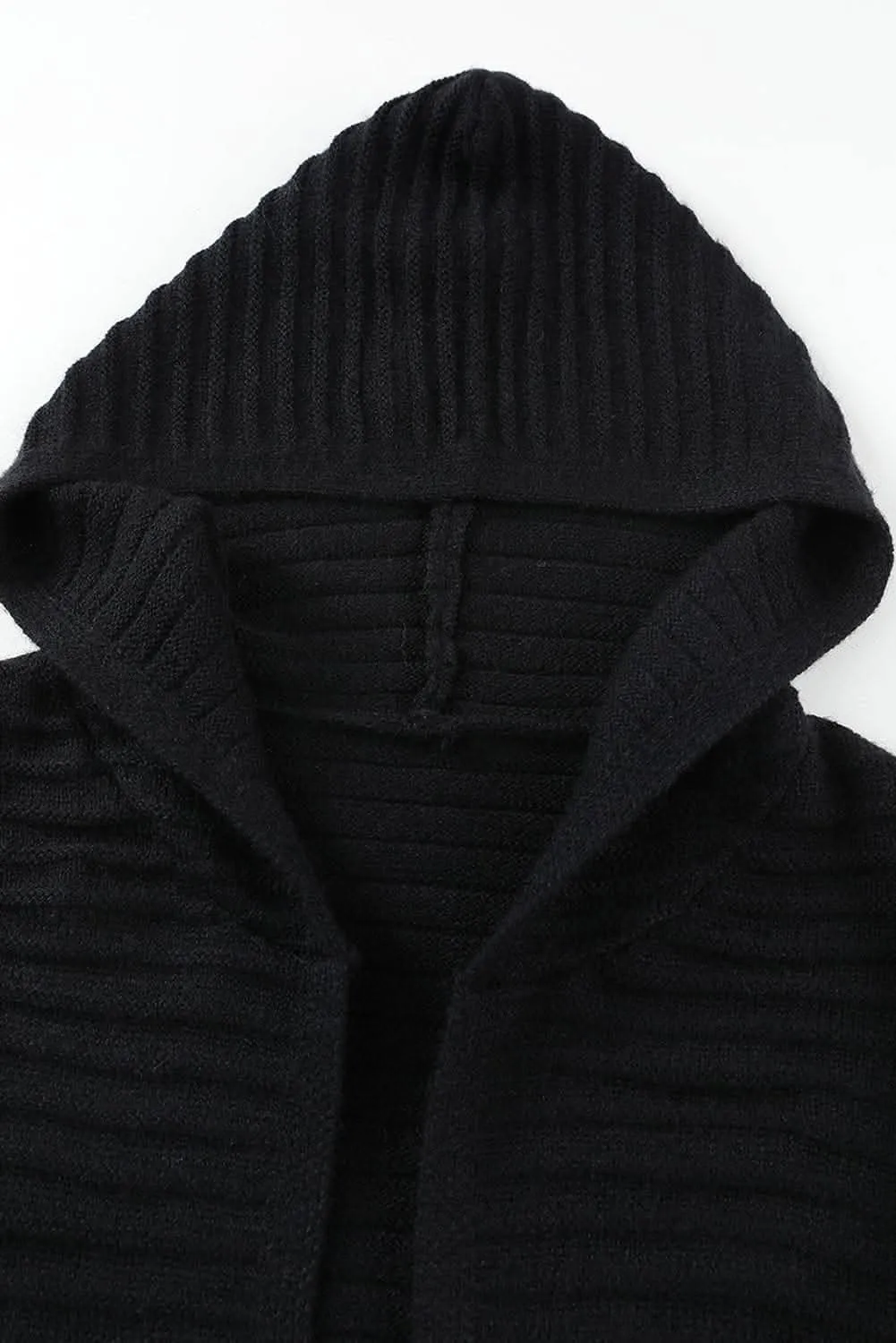 Cozy longline hooded cardigan