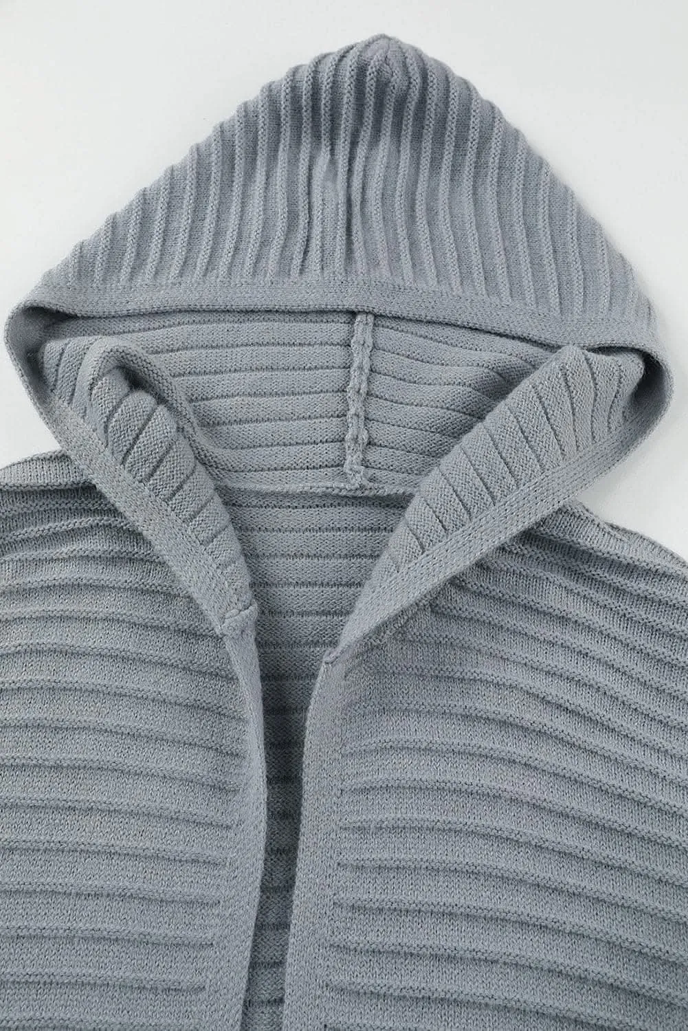 Cozy longline hooded cardigan