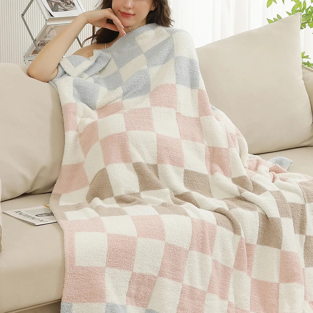 Cozy Multicolor Checkered Blanket