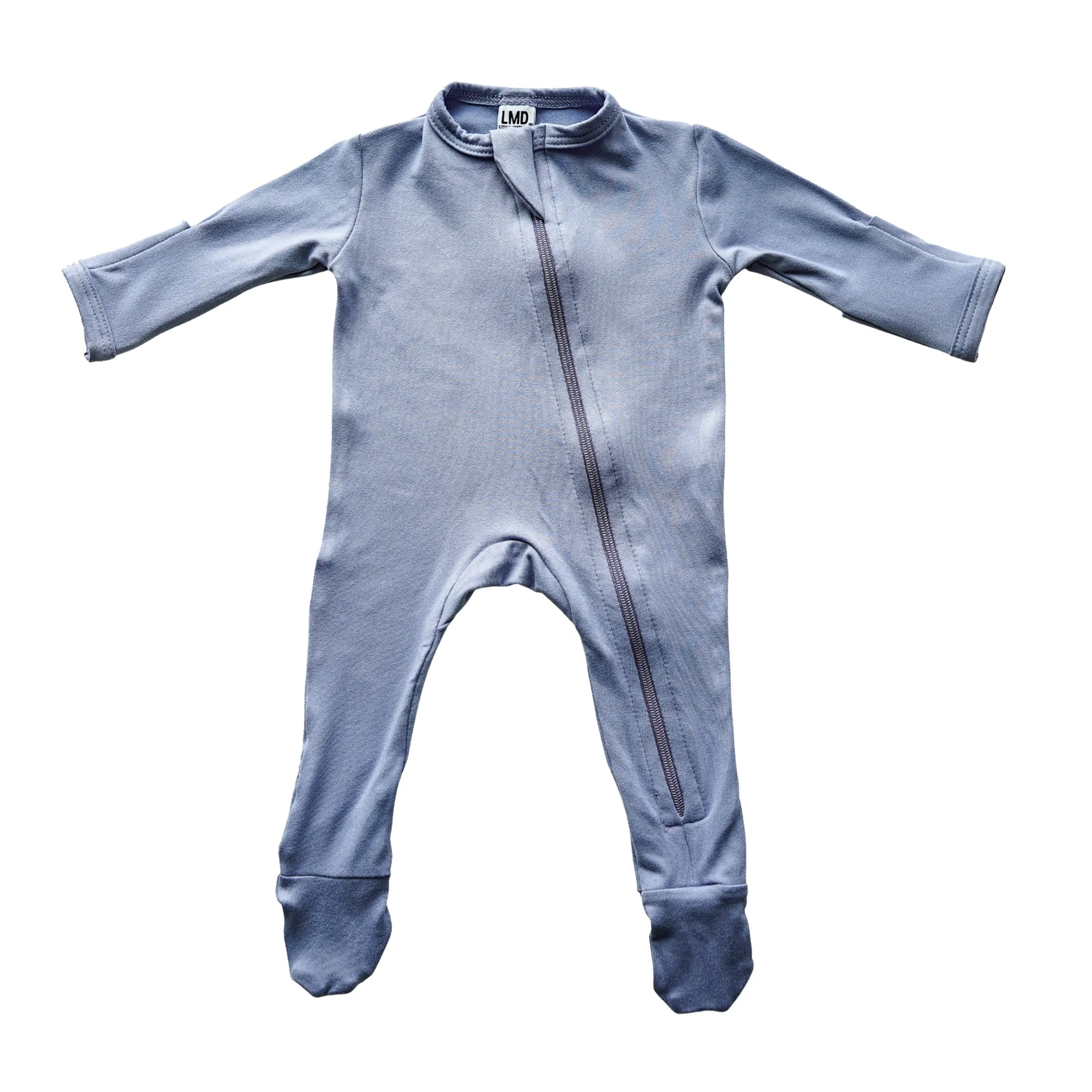 Cozy Zipper Footie Sleeper | Denim