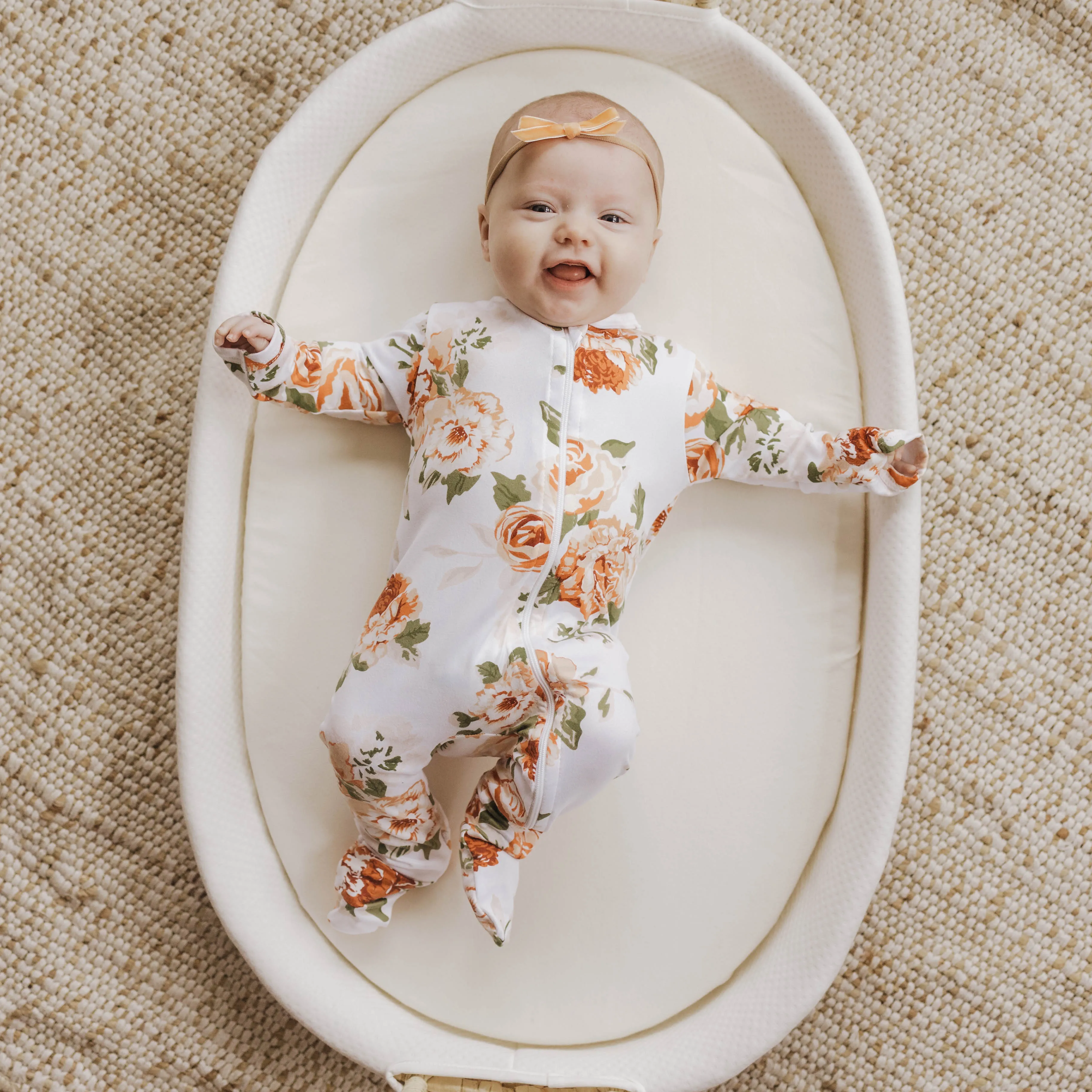 Cozy Zipper Footie Sleeper | Persimmon