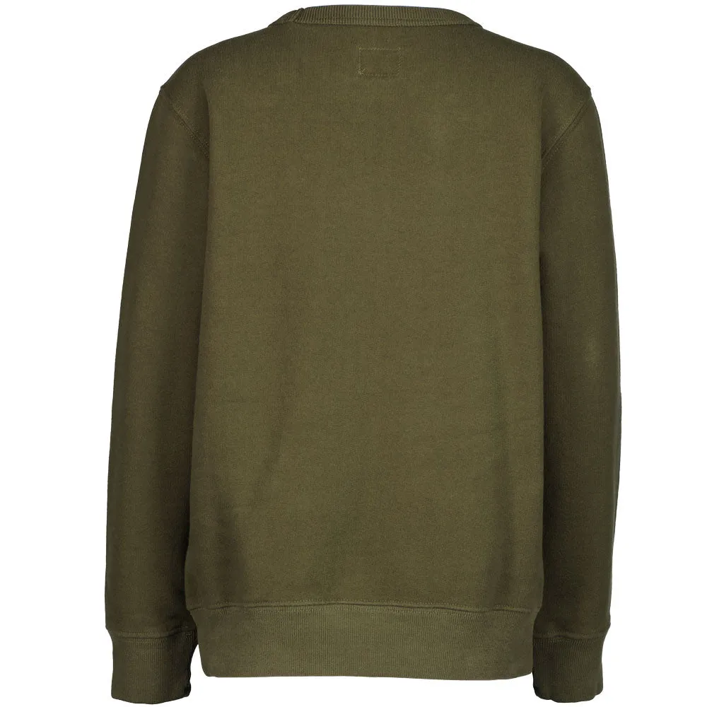 C.P. Junior Grid Logo Print Sweatshirt
