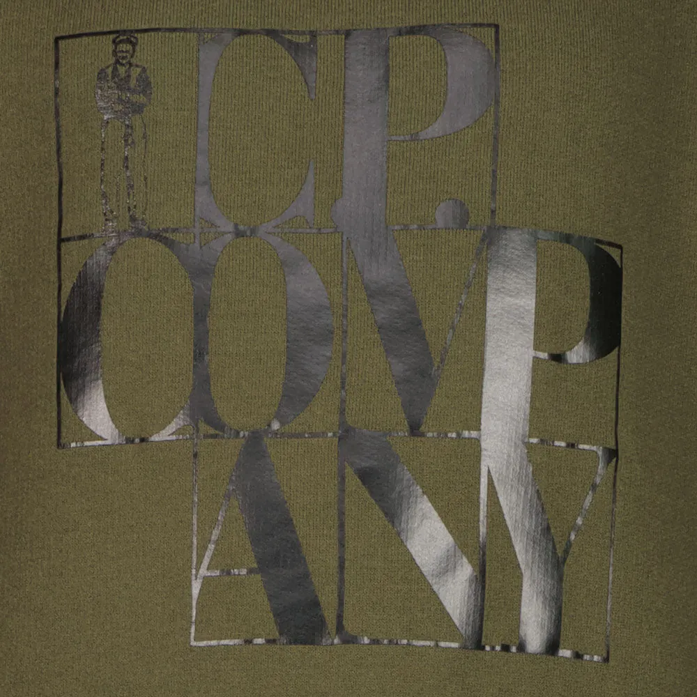 C.P. Junior Grid Logo Print Sweatshirt