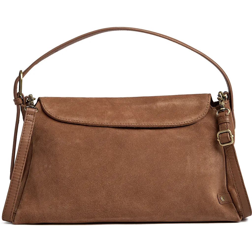 Exclusive suede crossbody bag / 16470 - Tan