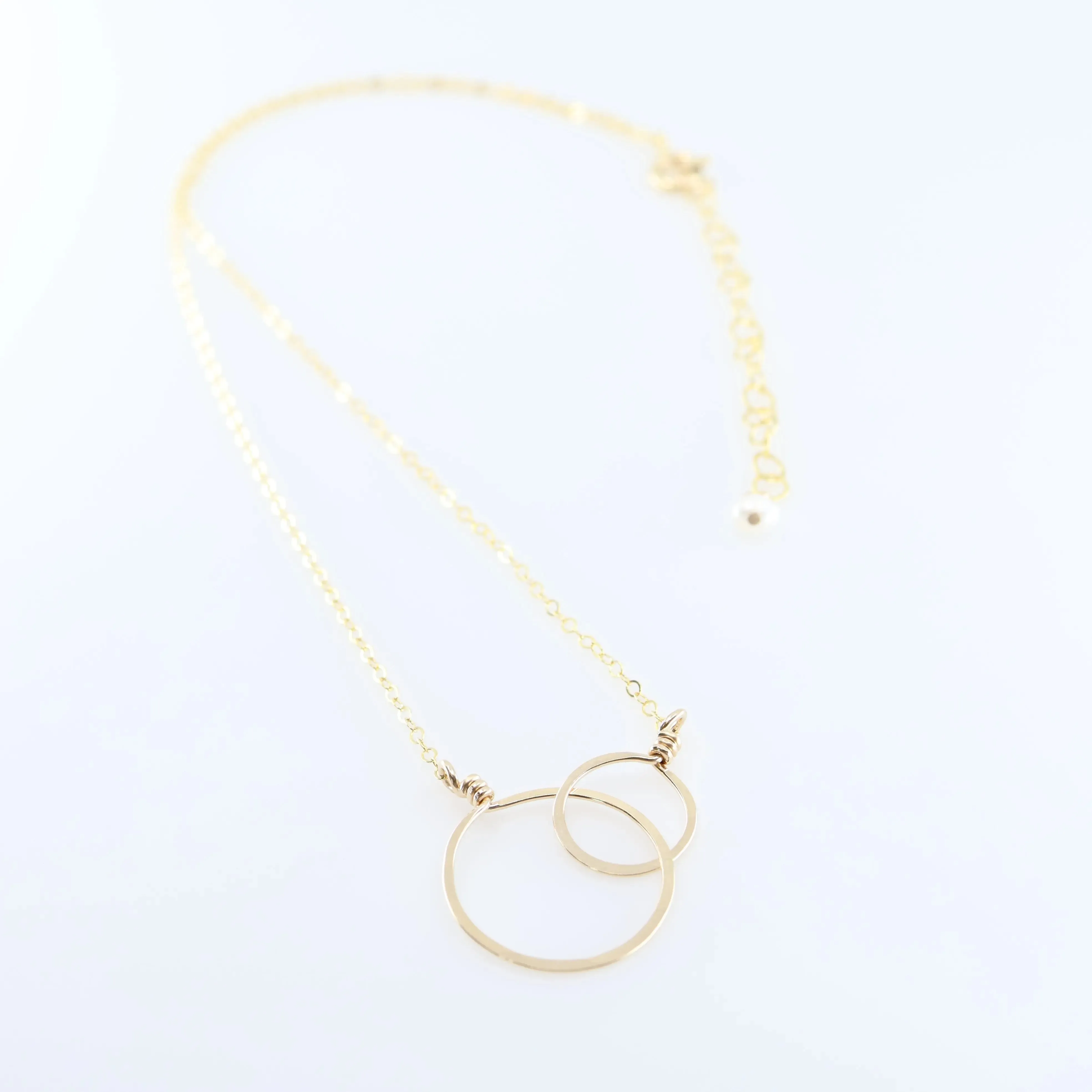 Forged Double Circle Necklace