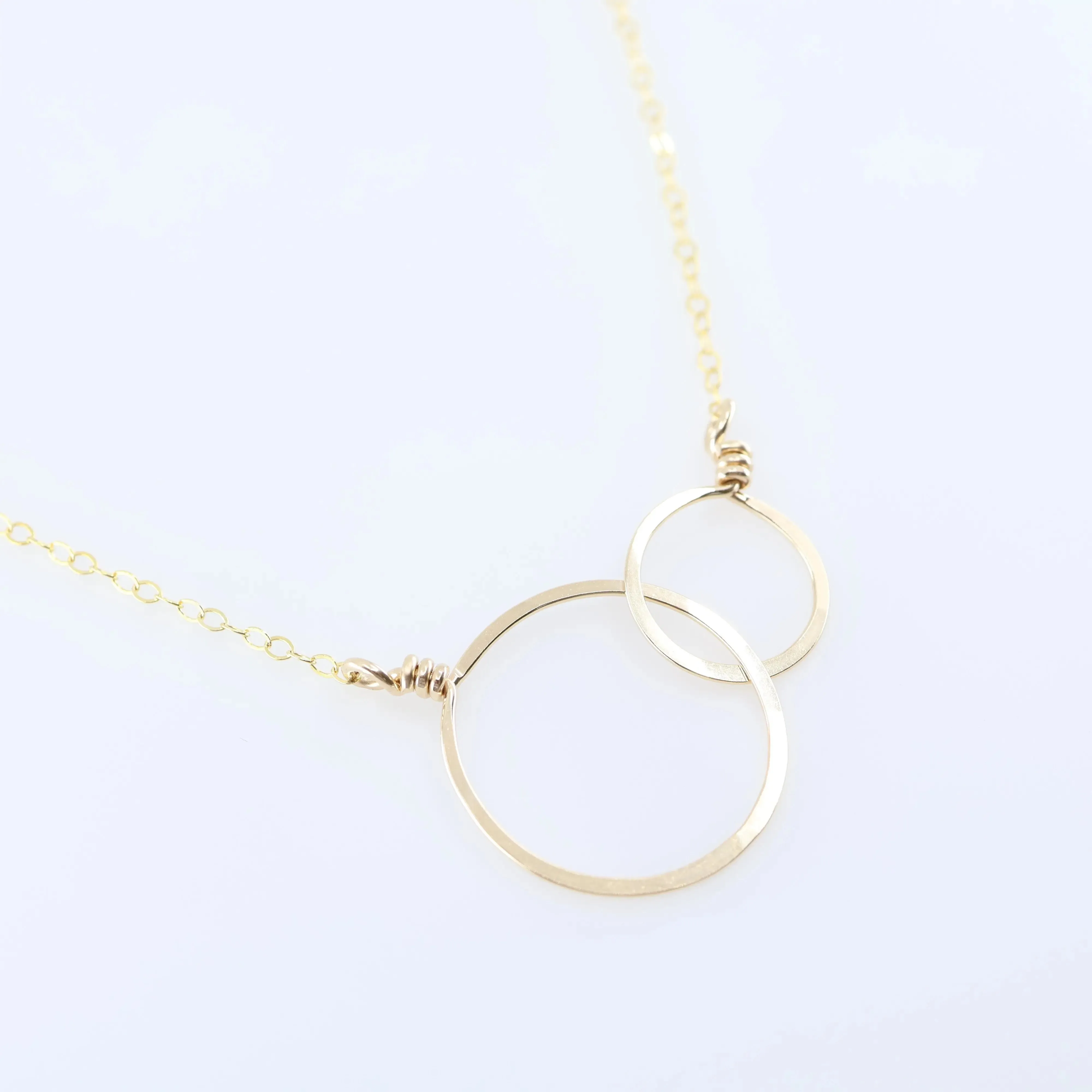 Forged Double Circle Necklace