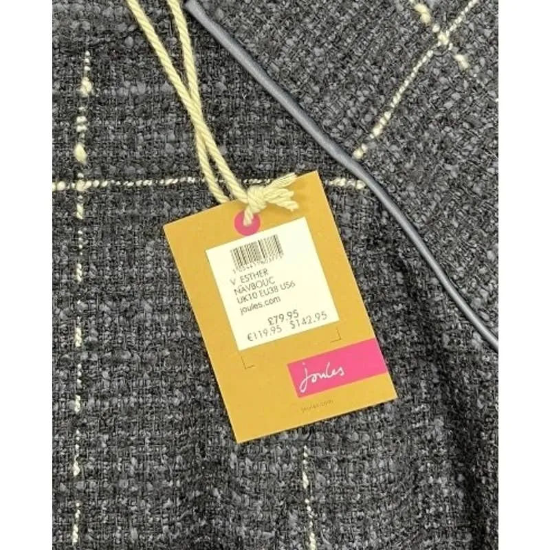Joules Esther Boucle Dress Navy Size 6 New