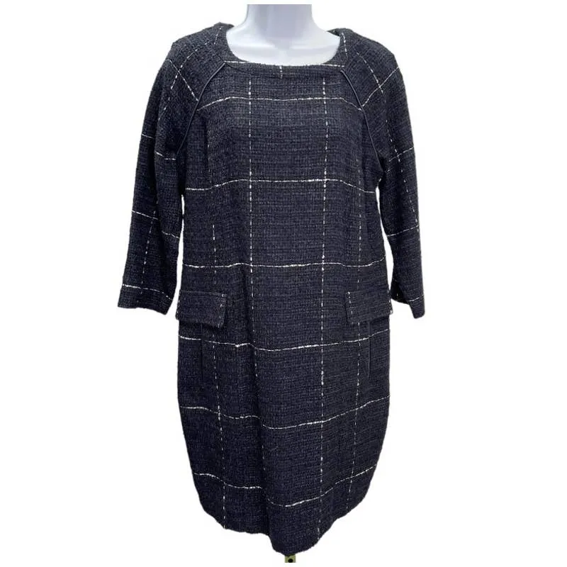 Joules Esther Boucle Dress Navy Size 6 New