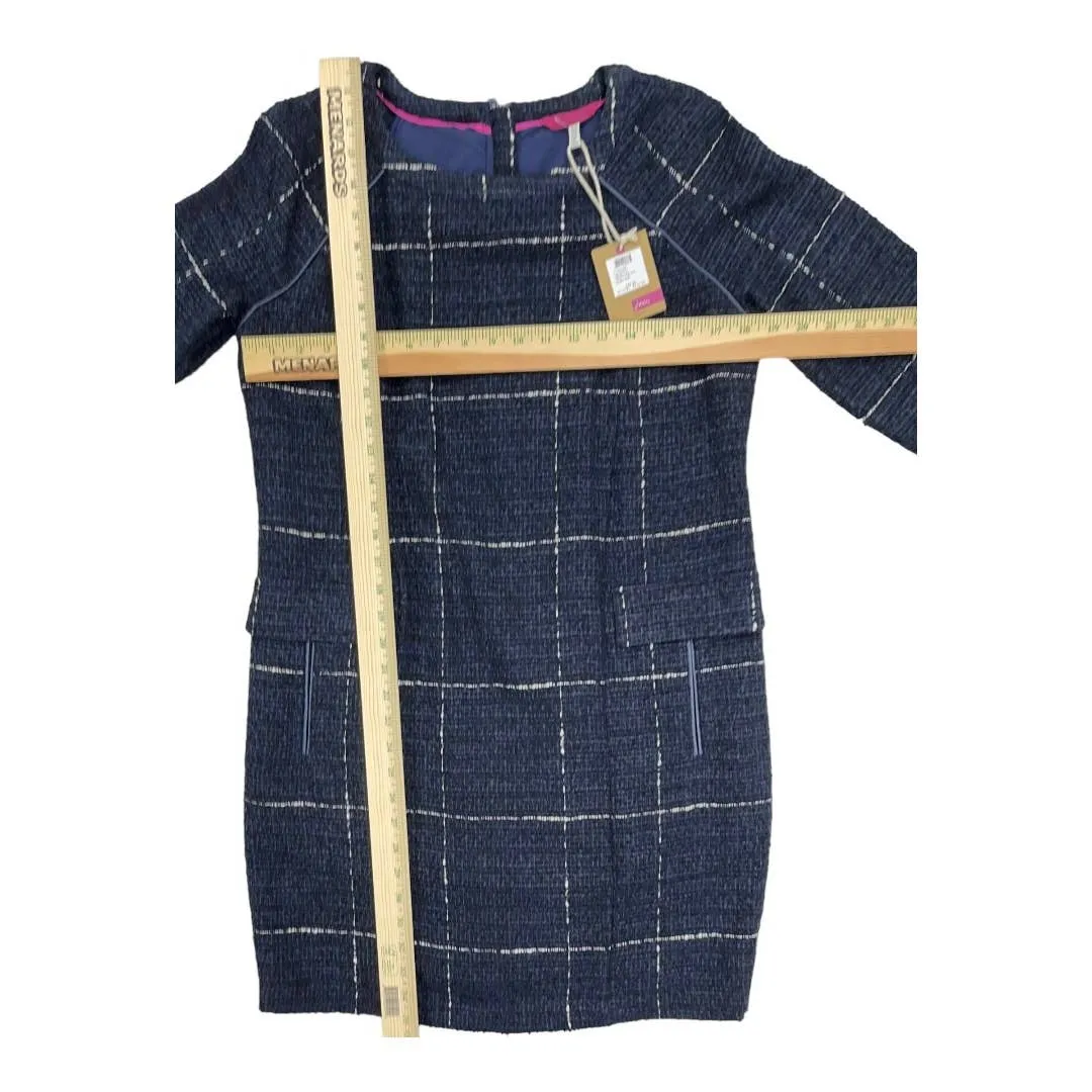 Joules Esther Boucle Dress Navy Size 6 New