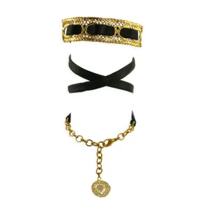 Lucienne - Lace and Leather Wrap Bracelet