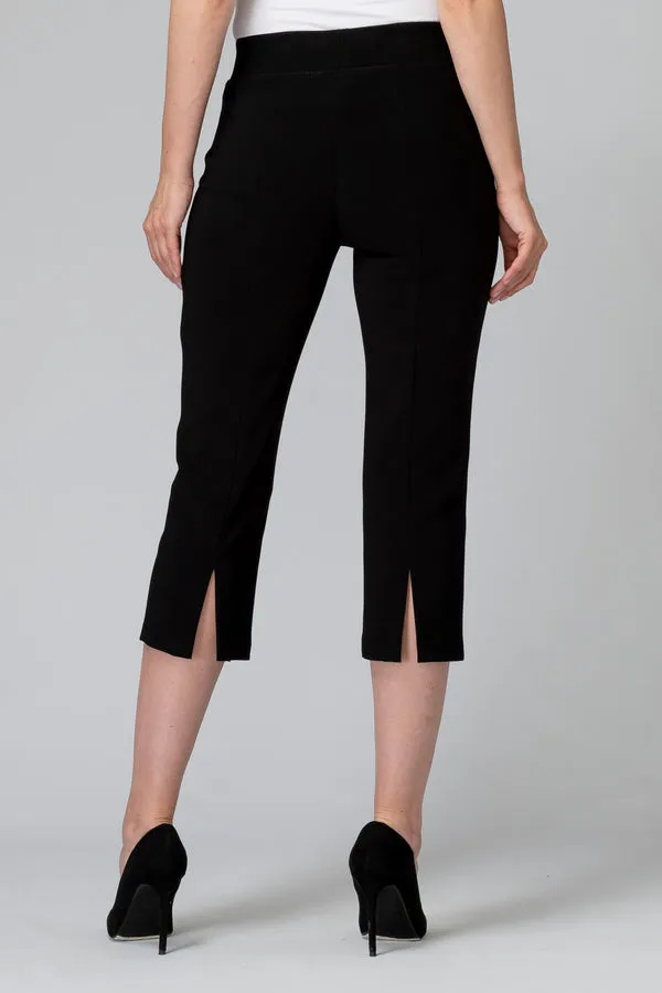 Rear Hem Slit Flared Cropped Capri