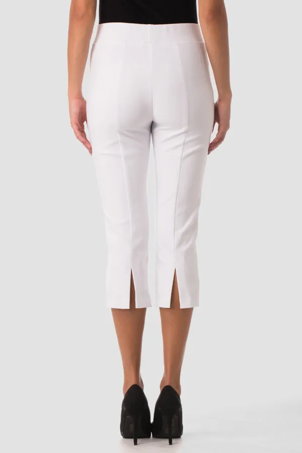 Rear Hem Slit Flared Cropped Capri