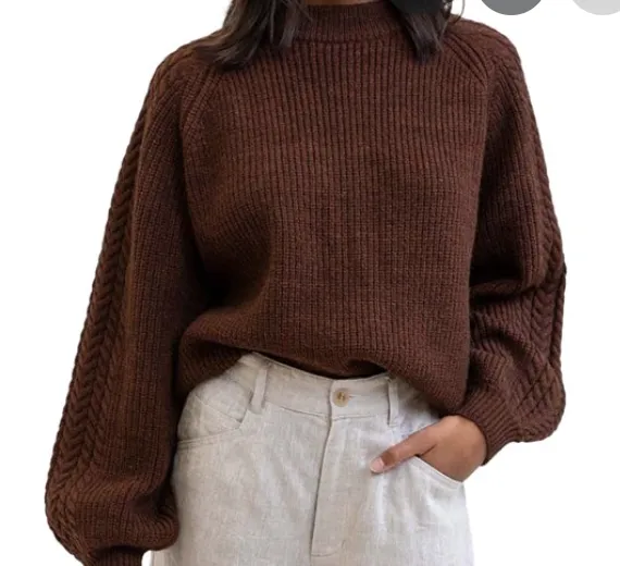 RHYTHM COZY AFTERNOON KNIT - CHOCOLATE