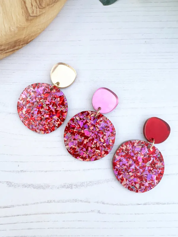 Sparkly Disco Dot Earrings in 3 New Colourways