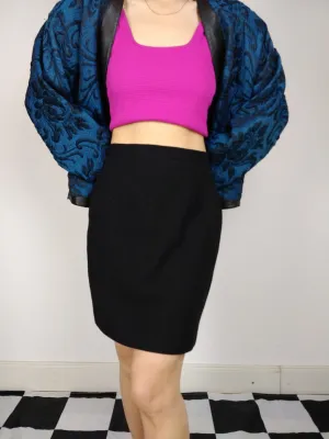 The Black Skirt | Vintage mini midi pencil skirt black XS-S